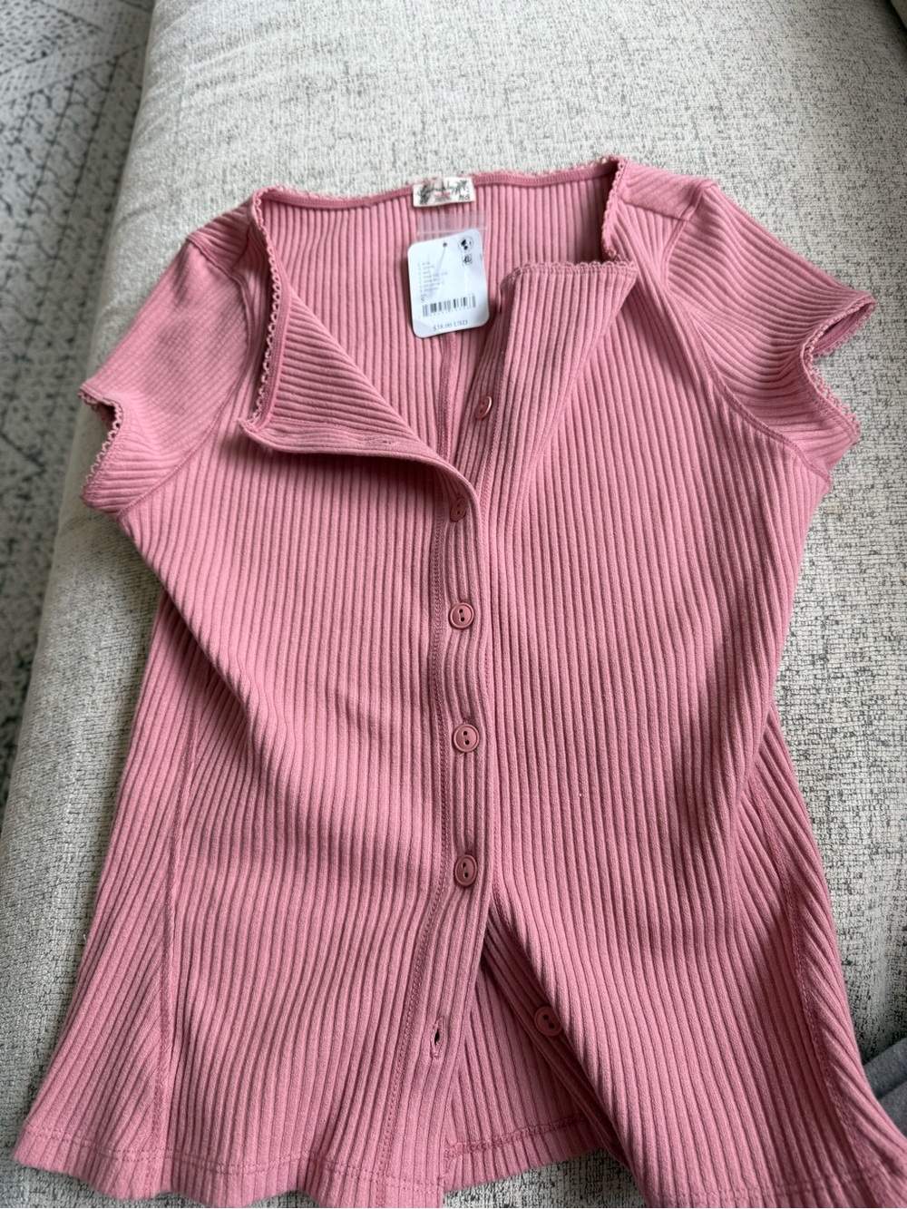Free people most wanted cardio top in rose pink